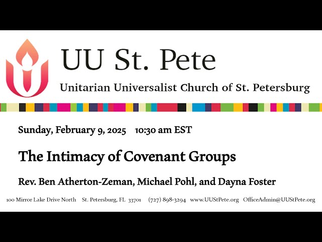 2-9-2025  The Intimacy of Covenant Groups