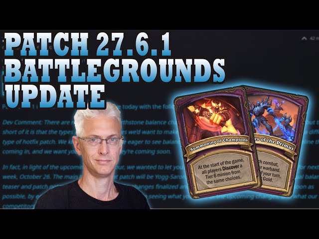 Anomalies Removed!? + More!  27.6.1 Hearthstone Battlegrounds News