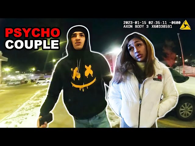 Psycho Couple Have a MELTDOWN During Arrest (INSANE)