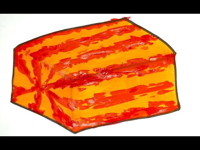 Coloring Videos for Kids Easy How to Draw Food Square Orange Watermelon Cube Coloring Pages Glitter