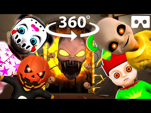 360°👶Baby in Yellow - ALL ENDINGS! Will You Survive? Feat. Black Cat