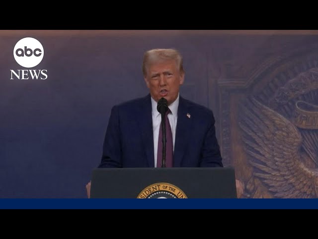 President Donald Trump virtually addresses the World Economic Forum in Davos