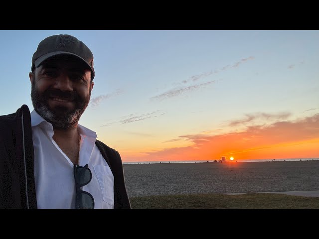 Saturday Sunset Walk in Venice Beach | Relaxing Evening Vibes پیاده‌روی غروب ونیز بیچ ‌@LA_Walks