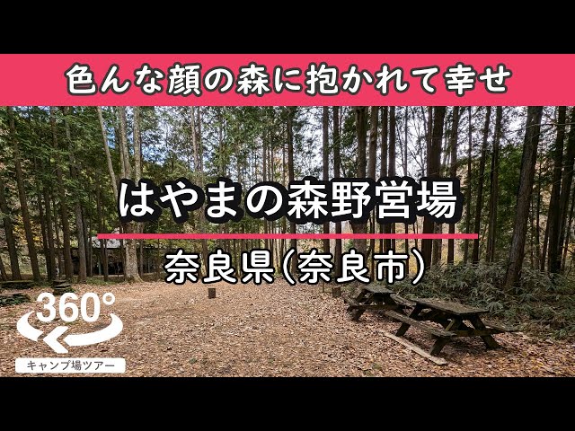 【4K 360°VR】はやまの森野営場(奈良県奈良市)多彩な野営ロケーションを楽しめる！ハッピープライスも魅力的～