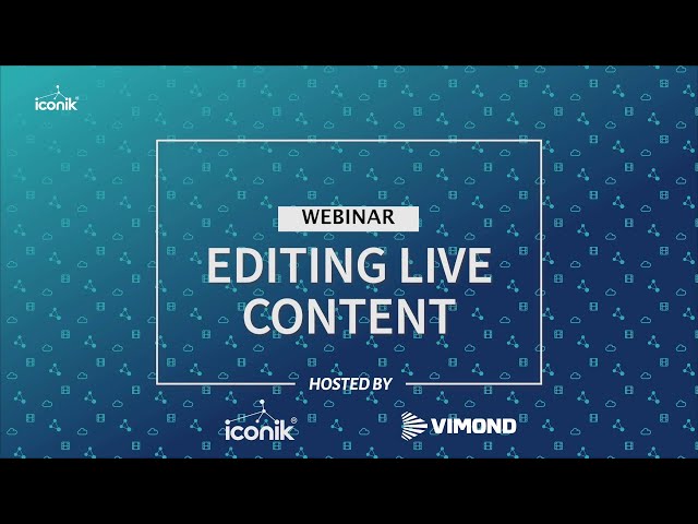 Editing Live Esports Content with iconik and Vimond IO