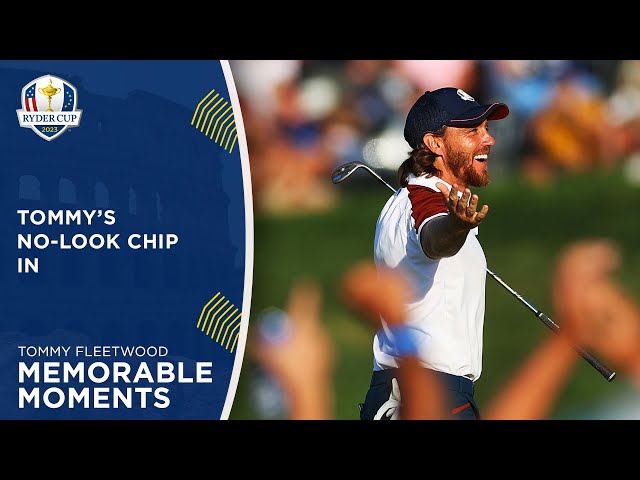 Tommy Fleetwood's No Look Chip In | 2023 Ryder Cup