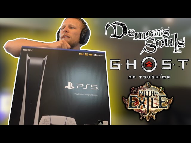 QUIN UNBOXES PS5! + Tests some games (Demon's Souls, Ghost of Tsushima, Path of Exile)