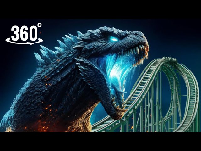 Godzilla’s Minus One Movie VR Roller Coaster (4K 360° video)