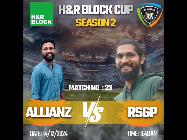 H&R BLOCK CUP || MATCH - 23 || ALLIANZ Vs RSGP ROYALS