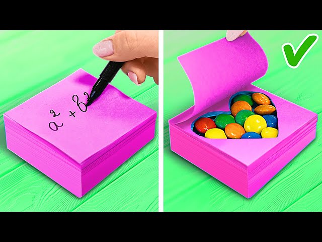 SÜßE GEHEIMNISSE ENTHÜLLT! 🍬 ZURÜCK ZUR SCHULE 📖 Clevere Bastelarbeiten & DIY Ideen!