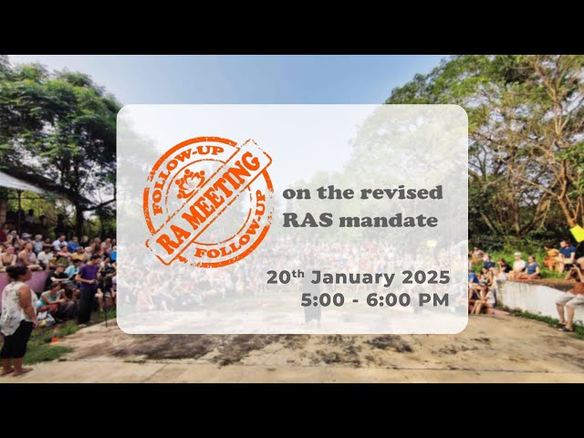 Follow-up RA Meeting on the revised RAS mandate