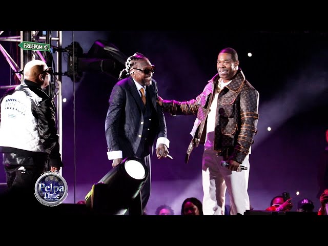 BUSTA RHYMES performs for VYBZ KARTEL AT FREEDOM STREET