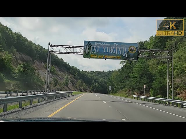 [4K] Appalachian Mountains, West Virginia 2022 (De-tour through the Mountain) Part 1🚙 🛤 ⛰️