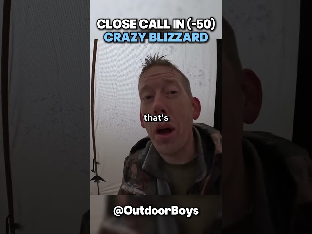 Close Call in (-50) Crazy Blizzard | #shorts #viral @OutdoorBoys