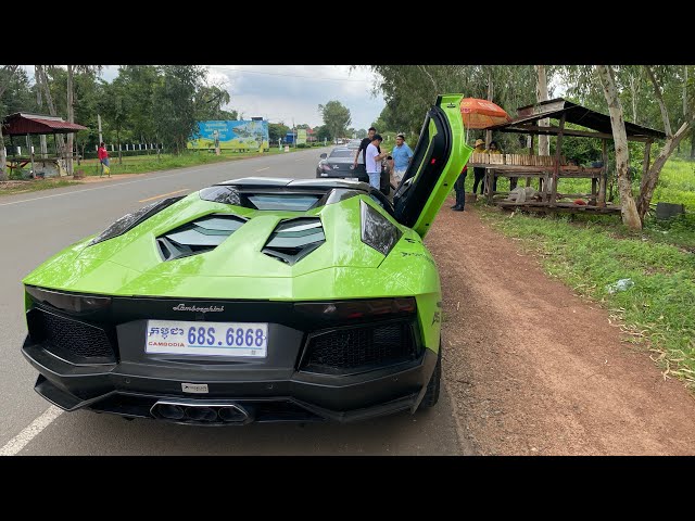 Test Drive Lamborghini Aventador ម្ចាស់អោយសោរឡានបើកសាកមួយថ្ងៃ