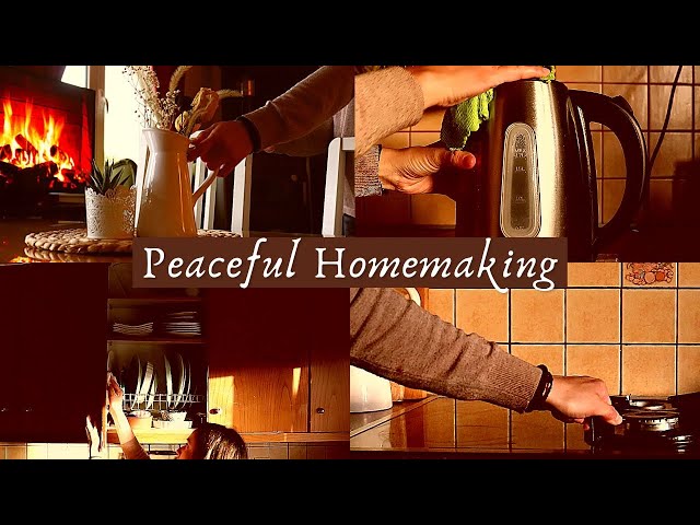 Peaceful Homemaking | Kitchen Weekly Cleaning Routine | ASMR | Slow Living Autumn