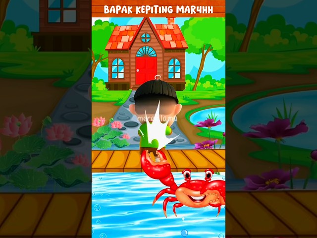 Bapak kepiting mar4hh besar #funny #cartoon #kartun #animasi