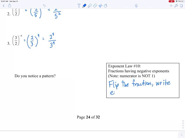 Unit 1 - Exponents: Lesson 1.5 - More Negative exponents and More Practice