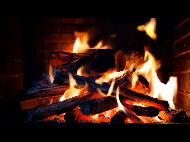 Cozy Fireplace with Crackling Fire Sounds 🔥 Fireplace for Relax, Study & Sleep