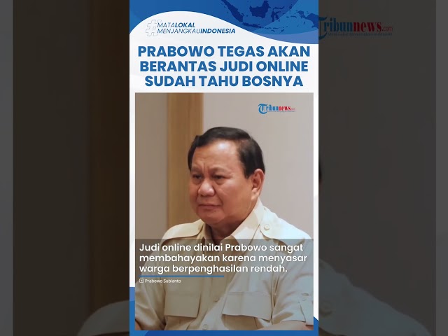 Presiden Prabowo Tegas Berantas Judi Online yang Marak di Era Jokowi, Bosnya Berada di Luar Negeri