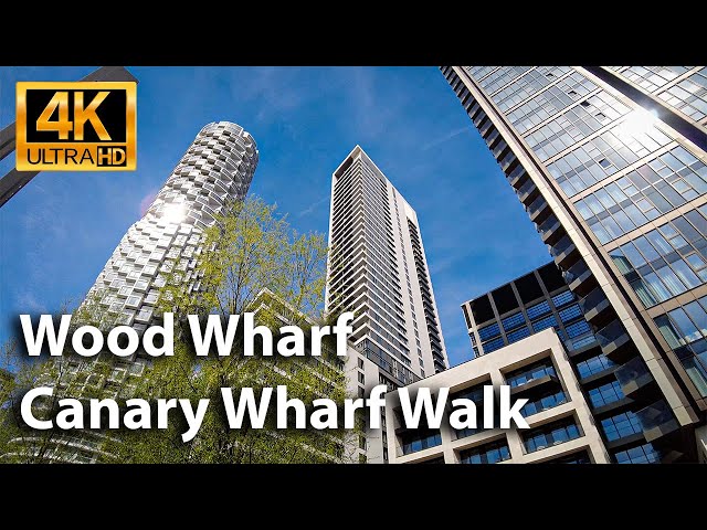 LONDON | Canary Wharf New Residential District | Skyscrapers | Wood Wharf | 3D 360° binaural audio 🎧