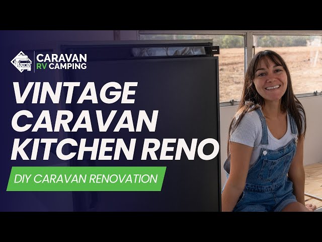 50 YEAR OLD Caravan Renovation: Installing A Fridge and Cooktop!