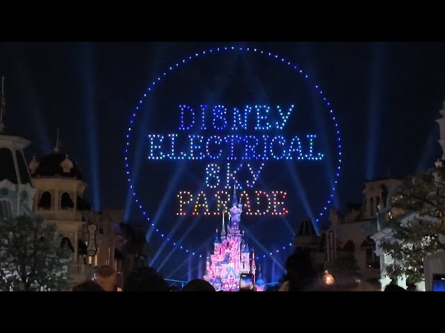 Disney Electrical Sky Parade | Disneyland Paris Magical Nighttime Drone Show | Full Show POV