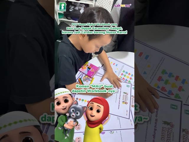 Produk Digital Kreatif dari Nussa Official & Sakeena | Workbook Edukatif Nussa Rara