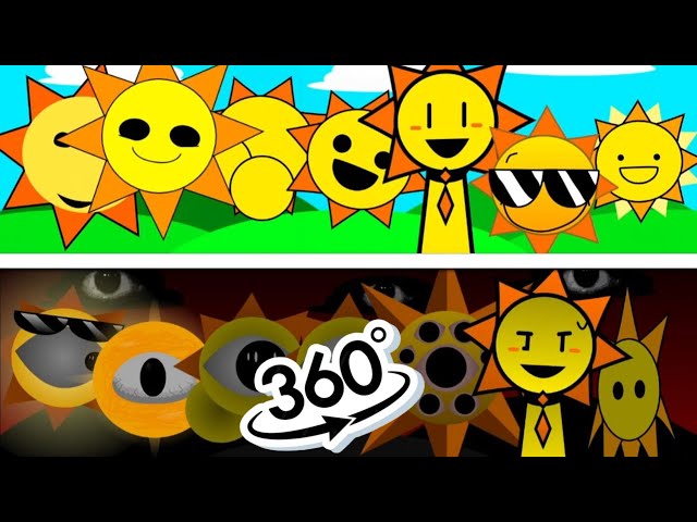 360 VR | Every Mr Sun Singing Together (Sprunki Gyat, Retake, Scrunkly, Sprunked,Sprinkle,Pyramixed)