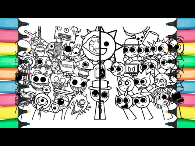 Incredibox Sprunki New Coloring Page :How to Color All Original Sprunki vs All Sprunki Phase6#sprunk