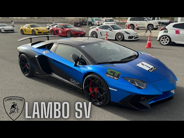 LAMBORGHINI SV SHOOTS FLAMES AT THE TRACK |GULF RUN KUWAIT & EXOTIC CARS|