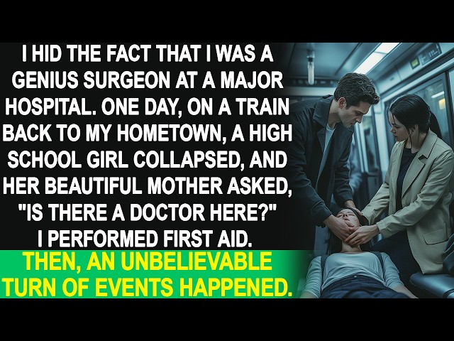 I hid my past as a surgeon, acting clueless until a girl collapsed on a train, forcing me to act.