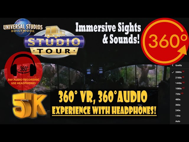 World-Famous Studio Tour, Immersive 360 VR - Universal Studios Hollywood [5K 360° | 360° Audio]