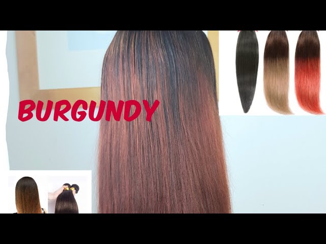 Hair bleaching || burgundy hair dye