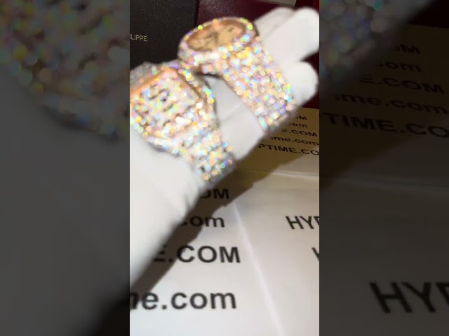 Hypereptime review bustdown vvs moissanite diamonds santos and AP watch (custom)