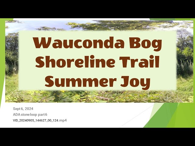 Wauconda Bog Shoreline Trrail