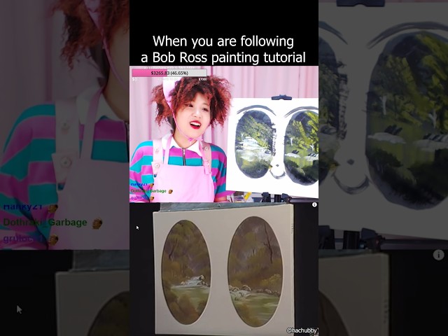 When you are following a Bob Ross painting tutorial