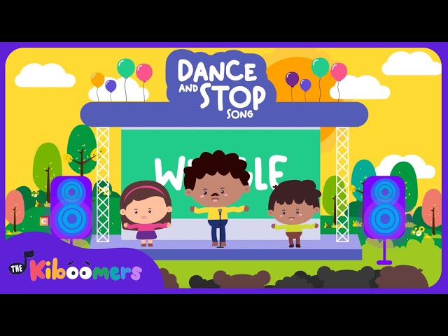 Dance and Stop Song | The Kiboomers Kids Songs and Nursery Rhymes