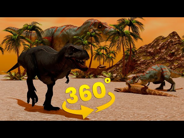 VR 360° - T-REX CHASE YOU! Don't get caught... Run fast! | Jurassic World | 4K Experience POV