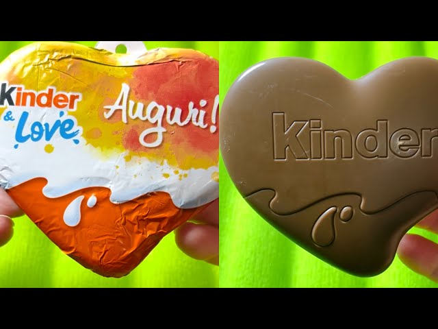 KINDER CHOCOLATE HEART SPECIAL EDITION ASMR UNBOXING SATISFYING