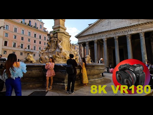 OBELISCO DEL PANTHEON in Piazza della Rotonda ROME ITALY 8K 4K VR180 3D (Travel Videos ASMR Music)