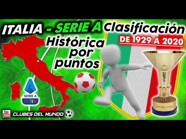 ITALIA SERIE A - Clasificación Histórica por Puntos de 1929 a 2020  - Todos los Clubes participantes