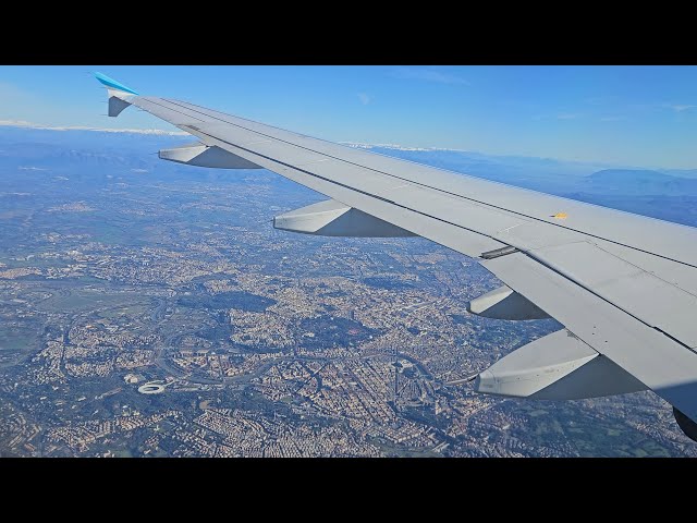 Stunning Decend, Approach & Landing in Rome with view of the City! | A319 Eurowings | 4K