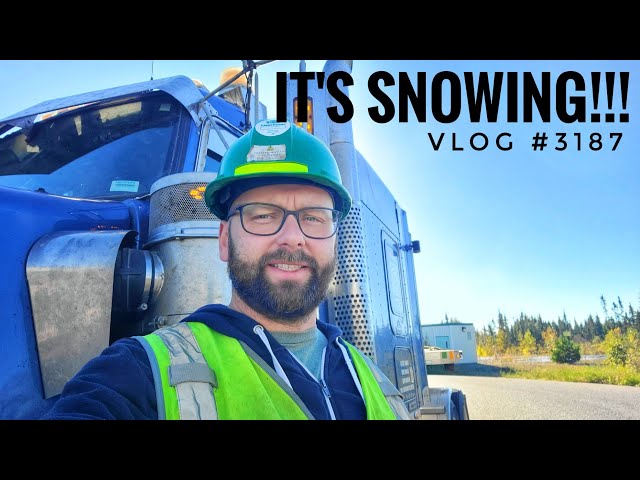 IT'S SNOWING!!! | My Trucking Life 🇨🇦🇺🇸 | Vlog #3187