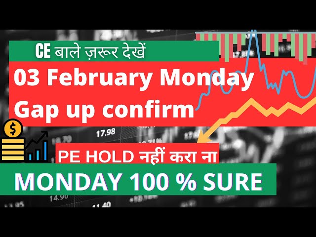 03 February monday कैसा रहेगा | #banknifty live | #Giftnifty live | market prediction