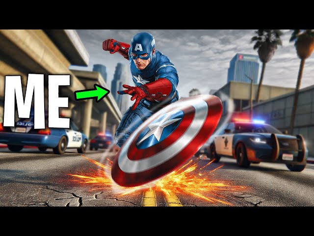 Joining Police Force as Captain America on GTA 5 RP