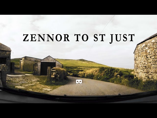 VR 180 Driving Back in Time: West Cornwall, Zennor to St Just 3D 8K