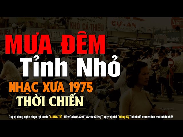 Mưa Đêm Tỉnh Nhỏ - Trường Vũ (Nhạc Xưa) | Nhạc Vàng Xưa Bất Hủ Một Thời