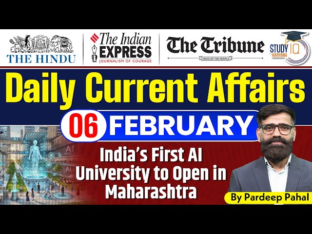 Haryana Current Affairs Today | 6 Feb 2025 Current Affairs | By Pradeep Sir | CET | HCS | StudyIQ