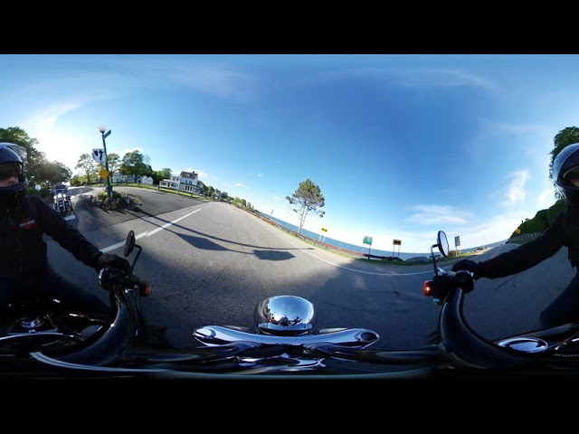 motorcycle ride to Maine on my 2007 Fat Boy part 1 N. Hampton to Kittery in 360 VR